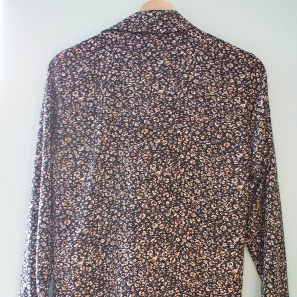 satin floral blouse - Picture 7 of 9